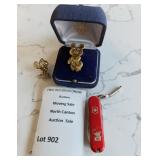 Cunard Loyalty Pin & 1980 Moscow Olympics Swiss Army Knife (1)
