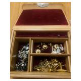 ewelry Storage Case Full of Cuff links, Tie Bars & Button Covers