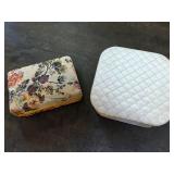 Floral Tapestry Jewelry Box W Matching Mini Cinch Bag