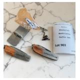 Goodyear Promo Blimp Tie Pin Money Clip, 2 Swiss Army Knives, Winged Boot Pin (1)