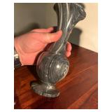 Gray & White Swirled Patterned Marble Vase