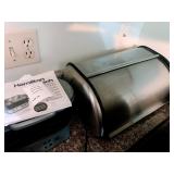 Hamilton Beach Dual Breakfast Sandwich Maker & Stainless Steel Bread Box 