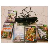 Kinect Sports, Wipeout In The Zone, Kinect Adventures!, and Just Dance 4. 