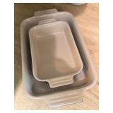 Le Creuset Stoneware Heritage Rectangular Baking Dishes In Chiffon Pink