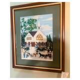 LE Serio-Lithograph Framed Folk Art Print A New Beginning By Deneille Spohn Moes
