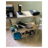 Light-Colored Metal Shelving Unit (SHELVING ONLY)