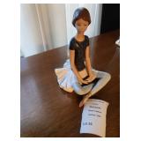 Lladro? Glossy Porcelain Seated Ballerina Figurine