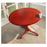 Mahogany Tilt-Top Tripod Accent Table  (1)