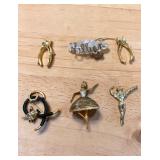 Marcel Boucher Figural Ballet Brooch, Spanish Toledo Damascene Ballerina Brooch (1)