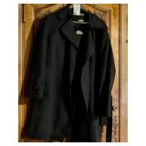 Mens USA Navy Army Issues Navy Blue Trench Coat By Londontown Corp Size 48R