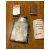 Ronson Mastercase Lighter & Cigarette Case, Zippo & Reliance Pocket Lighters