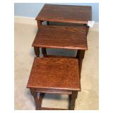 Solid Oak Nesting Table Set of 3 (1)