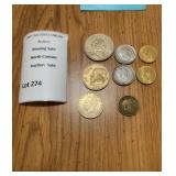 Spanish Coin Lot of 8 Various Denominations 