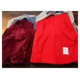 St Michael Vintage Skirts (Sz 18) & Burgundy Velvet Dinner Blazer (18 - 46 48)