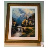 Thomas Kinkade The Mountain Chapel LE Lithographic Framed Wall Art 