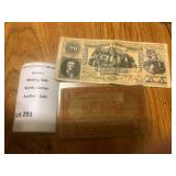 Topps Confederate 20 Dollar Bill & Golden Jubilee Seminal Sundance 1950