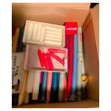 Wax Candle Lot - Taper Candles in Various Colors, Votives In Boxes & More