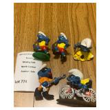 1980s Schleich Peyo Smurf Figurines Lot of 5 Made In West Germany