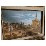 Framed Tapestry Wall Art The Palazzo Vecchio in Florence Italy Framed in Belguim