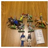 6 Britains Deetail Knight Figurines &2  AOHNA Greek Plastic Soldiers