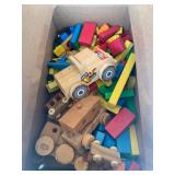 Mixed Colorful Wooden Building Block Toy Set