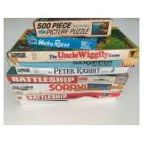Vintage Games Petter Rabbit, Uncle Wiggly, Battleship, Lotto, Dizzy Spell & More
