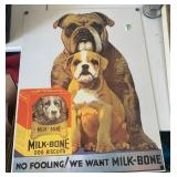 Milk-Bone Dog Biscuit:Bulldog Advertising Wall Sign & More
