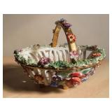 Coalport Coalbrookdale style Ceramic Basket