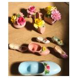 Vintage Porcelain Shoe Figurines