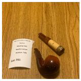 Vintage Tobacco Pipe &  Cigar:Cigarette Holder Lot of 2