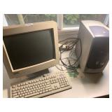 1990s HP Pavilion Desktop Computer CRT Monitor & Matching Keyboard, Mouse & More