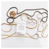 Silver:Fold Toned Mesh, Curb, Franco Style Necklace Chain Lot