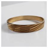 vintage Monet gold-tone diagonally ribbed bangle bracelet