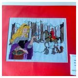 Disney Sleeping Beauty Princess Aurora Needlepoint Framed Wall Art (1)
