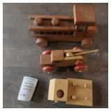 Montgomery Schoolhouse Inc Handcrafted Wooden Toy Vehicles Lot