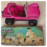 Nylint Pressed Steel Pink Dune Buggy Toy Car 