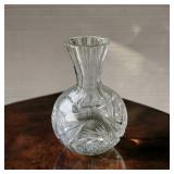American Brilliant Period Cut Crystal Pinwheel Fan Glass Water Carafe Decanter (1)