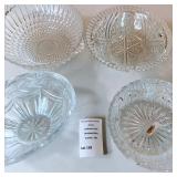 Arcoroc Crystal Scalloped Edge Serving Bowl Lot