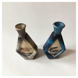 Jim Beam Choice Whiskey Diamond Shaped Decanters W  Artwork By James Lockhart