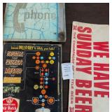 Advertising Lot - Frankenmuth Mel-O-Dry Sign, Payphone Sign, Sunday Beer (1)