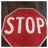 Authentic Vintage Metal Stop Sign (No Pole)