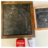 Antique School sSates & Vintage Playtime White Chalk 