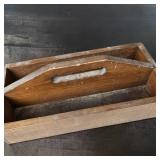 Wooden Tool Caddy Farmhouse Organizer W Carrying Handle