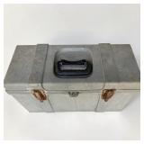 Gray Vintage Contico Tuff Box Utility Toolbox W Pull Out Tray (1)