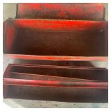 Red Metal Tool Box W Lift-Out Tray (2)
