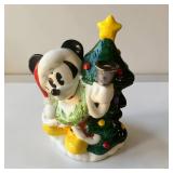 1999 Disney Mickey Mouse Christmas Ceramic Cookie Jar ByTreasure Craft