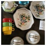 Hall China Teapot, Wear-Ever Hall-ite Pot, Pier 1 Imports Stackable Soup Mugs