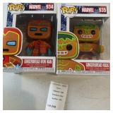 Funko Pop! Marvel Holiday Gingerbread Iron Man #934 & Gingerbread Hulk #935 
