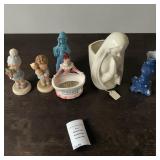 Figurine Lot - Enesco Memories of Yesterday Girl & Boy, Royal Haeger Madonna