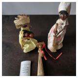 Folk Art Souvenir Dolls & Handmade Straw Doll Port-au-Prince, Haiti 1978